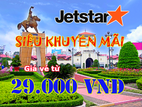 Jetstar khuyến mãi vé 29.000 VNĐ toàn mạng bay