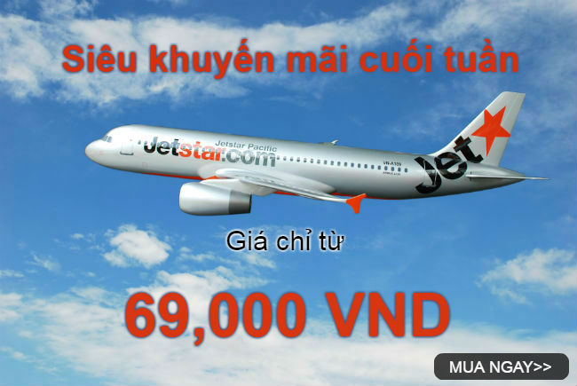 Siêu khuyến mãi vé 69 000 VNĐ từ Jetstar