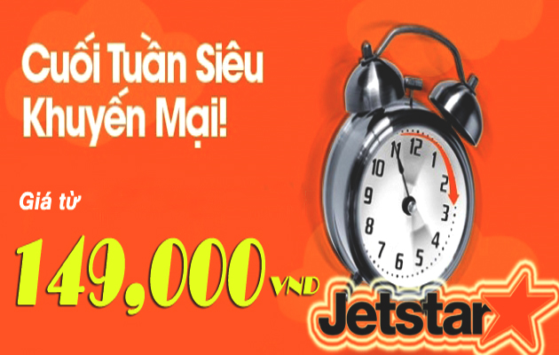 Siêu khuyến mãi vé 149.000 VNĐ từ Jetstar