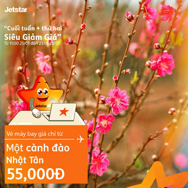 Vô Nam đón Tết cùng Jetstar khuyến mãi chỉ từ 55,000 VNĐ