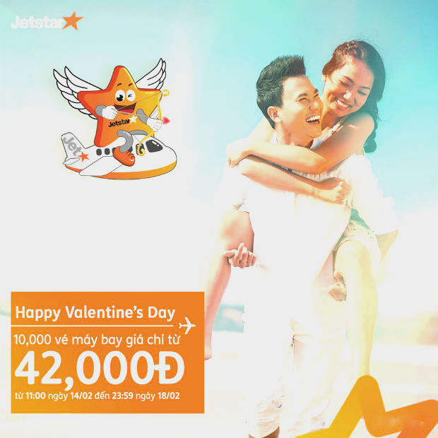 Jetstar siêu giảm giá Valentines’day chỉ từ 42,000 VNĐ