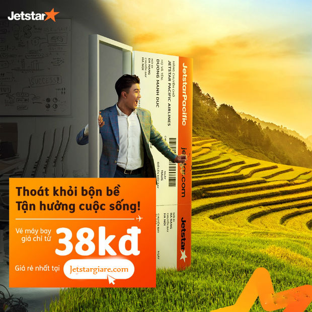 Jetstar mở bán vé cuối tuần chỉ từ 38,000 VNĐ